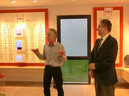 Michel Lapierre lors de l' Inauguration du magasin les opticiens Mutualistes 